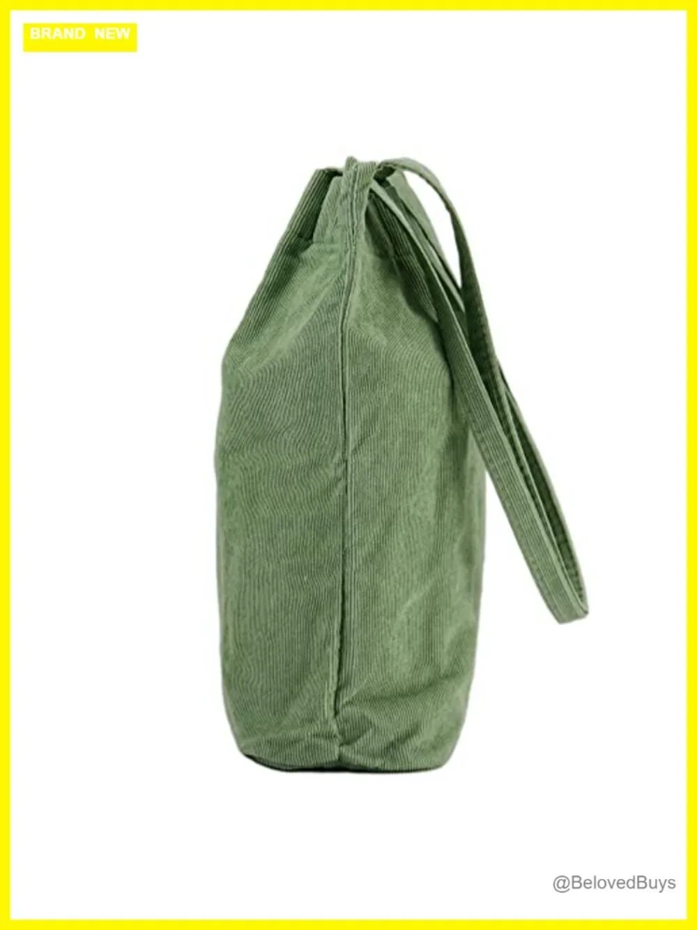 Corduroy Tote Bag with Inner Pocket for Travel Shopping Work